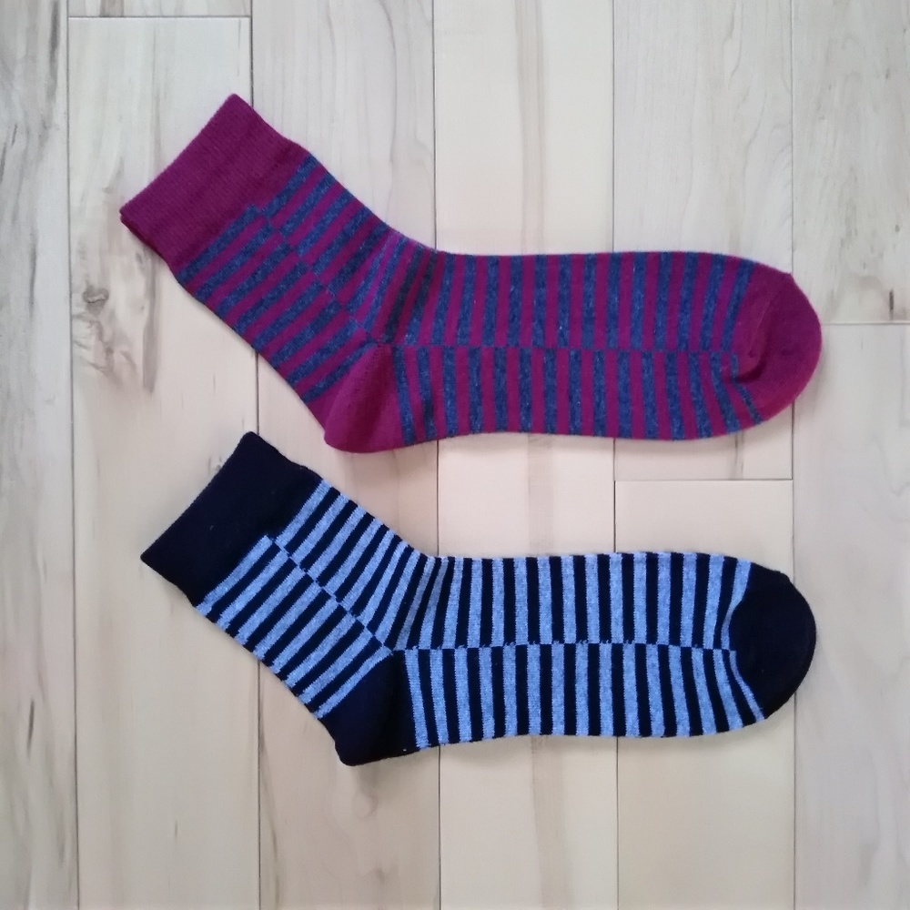 Women's stripe pattern socks 2prs set